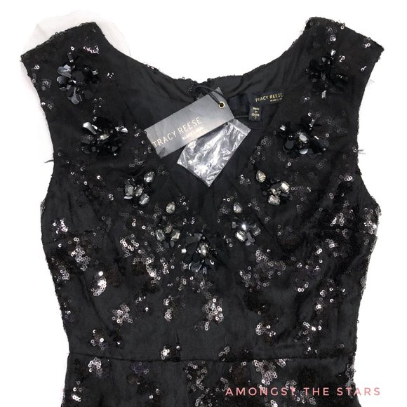 Tracy Reese Embellished Sequin Mini Frock Dress - Picture 4 of 12